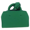 Salvatore Ferragamo Gancini Bag Charm Leather Green Silver Auth 167856M-3
