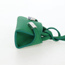Salvatore Ferragamo Gancini Bag Charm Leather Green Silver Auth 167856M-5