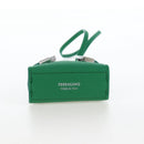 Salvatore Ferragamo Gancini Bag Charm Leather Green Silver Auth 167856M-9