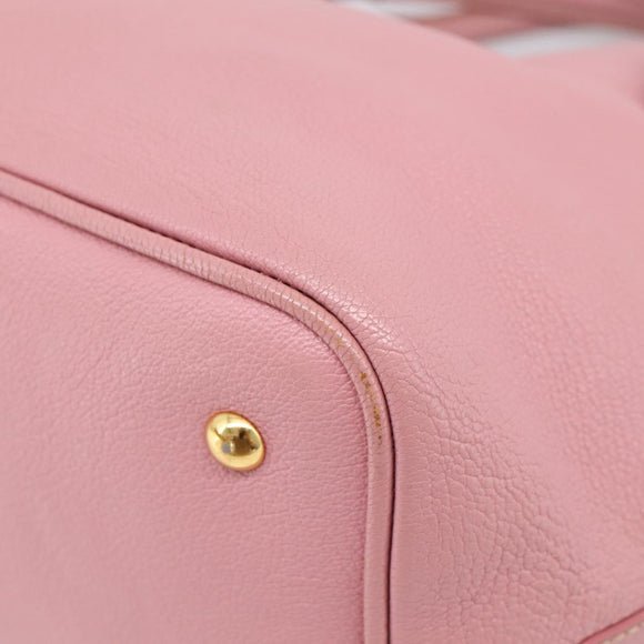 Miu Miu Hand Bag Leather 2way Pink Gold Auth 167858A