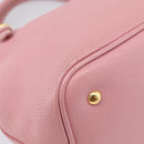 Miu Miu Hand Bag Leather 2way Pink Gold Auth 167858A-18