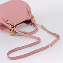 Miu Miu Hand Bag Leather 2way Pink Gold Auth 167858A-8