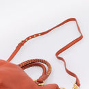 Miu Miu Hand Bag Leather 2way Orange Gold Auth 167859M-11