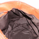 Miu Miu Hand Bag Leather 2way Orange Gold Auth 167859M-21