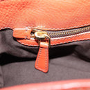 Miu Miu Hand Bag Leather 2way Orange Gold Auth 167859M-25