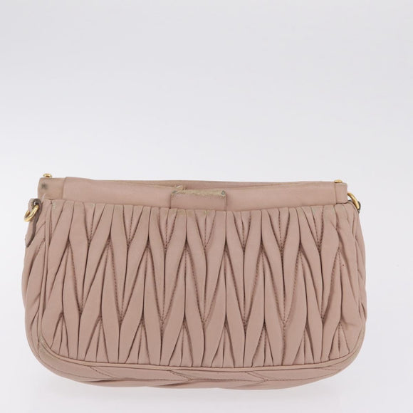Miu Miu Hand Bag Leather 2 Set Pink Blue Auth 167860