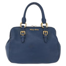 Miu Miu Hand Bag Leather 2 Set Pink Blue Auth 167860-2