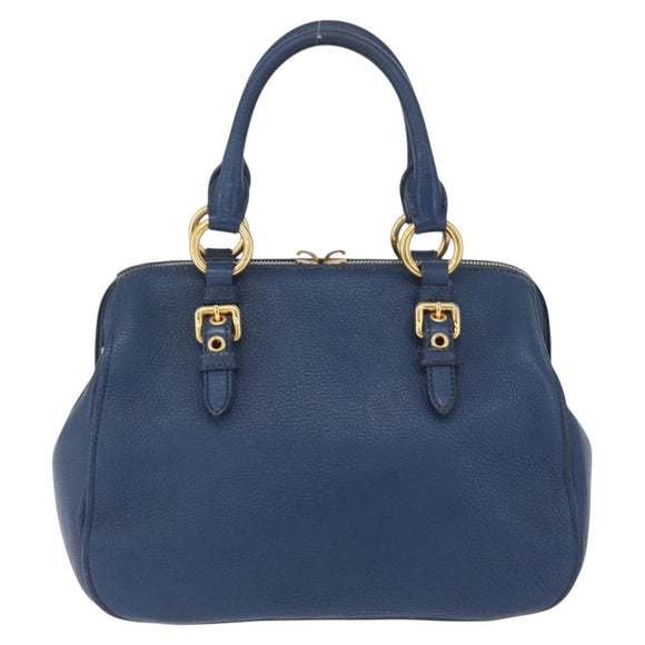 Miu Miu Hand Bag Leather 2 Set Pink Blue Auth 167860