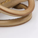 Miu Miu Hand Bag Leather 2way Beige Gold Auth 167861M-8