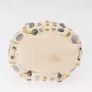 Miu Miu Shoulder Bag Leather Beige Gold Silver Auth 167862A-13