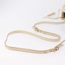 Miu Miu Shoulder Bag Leather Beige Gold Silver Auth 167862A-7