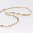 Miu Miu Shoulder Bag Leather Beige Gold Silver Auth 167862A-8