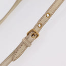 Miu Miu Shoulder Bag Leather Beige Gold Silver Auth 167862A-9
