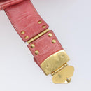 Miu Miu Matelasse Hand Bag Leather 2way Pink Gold Auth 167863A-27