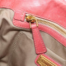 Miu Miu Matelasse Hand Bag Leather 2way Pink Gold Auth 167863A-31