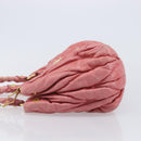 Miu Miu Matelasse Hand Bag Leather 2way Pink Gold Auth 167863A-4