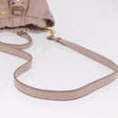 Miu Miu Hand Bag Leather 2way Pink Gold Auth 167865M-12