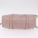Miu Miu Hand Bag Leather 2way Pink Gold Auth 167865M-17