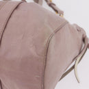 Miu Miu Hand Bag Leather 2way Pink Gold Auth 167865M-19