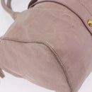 Miu Miu Hand Bag Leather 2way Pink Gold Auth 167865M-20