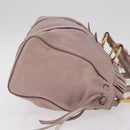 Miu Miu Hand Bag Leather 2way Pink Gold Auth 167865M-4