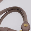 Miu Miu Hand Bag Leather 2way Pink Gold Auth 167865M-9