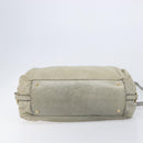 Miu Miu Hand Bag Leather 2way Beige Gold Auth 167866A-13