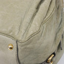 Miu Miu Hand Bag Leather 2way Beige Gold Auth 167866A-14