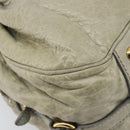 Miu Miu Hand Bag Leather 2way Beige Gold Auth 167866A-15