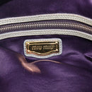 Miu Miu Hand Bag Leather 2way Beige Gold Auth 167866A-26