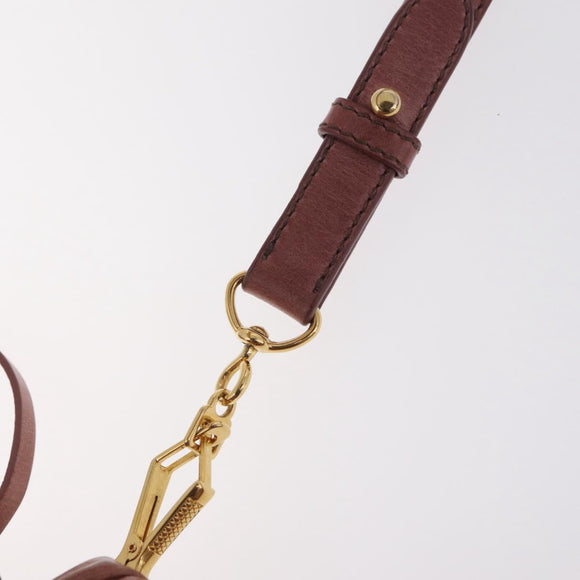 Miu Miu Hand Bag Leather 2way Pink Gold Auth 167867M