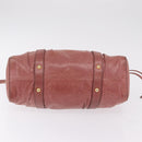 Miu Miu Hand Bag Leather 2way Pink Gold Auth 167867M-5
