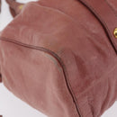Miu Miu Hand Bag Leather 2way Pink Gold Auth 167867M-18
