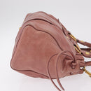 Miu Miu Hand Bag Leather 2way Pink Gold Auth 167867M-3