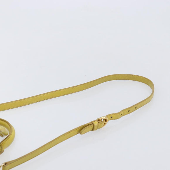Miu Miu Hand Bag Leather 2way Yellow Gold Auth 167868V