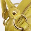 Miu Miu Hand Bag Leather 2way Yellow Gold Auth 167868V-17