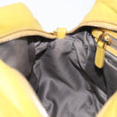 Miu Miu Hand Bag Leather 2way Yellow Gold Auth 167868V-25