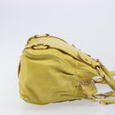 Miu Miu Hand Bag Leather 2way Yellow Gold Auth 167868V-4