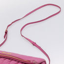 Miu Miu Matelasse Shoulder Bag Leather Pink Gold Auth 167869A-15