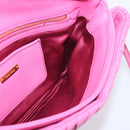 Miu Miu Matelasse Shoulder Bag Leather Pink Gold Auth 167869A-25