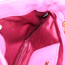 Miu Miu Matelasse Shoulder Bag Leather Pink Gold Auth 167869A-26
