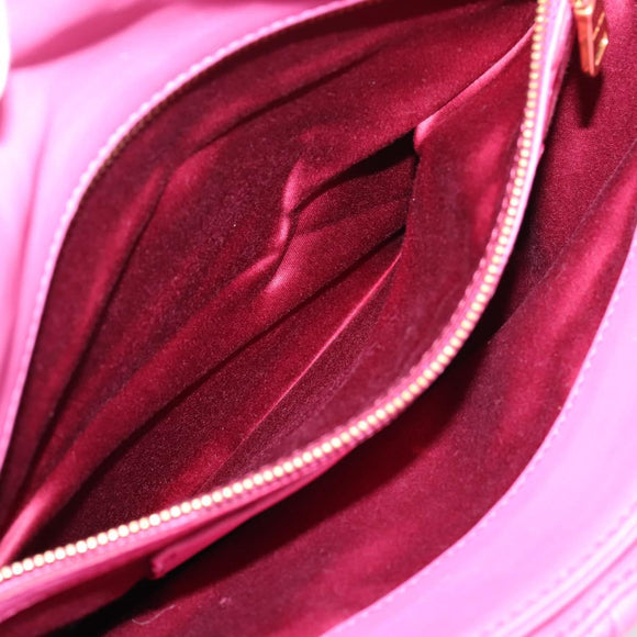 Miu Miu Matelasse Shoulder Bag Leather Pink Gold Auth 167869A