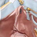 Miu Miu Hand Bag Leather 2way Light Blue Gold Auth 167870A-28