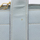 Miu Miu Hand Bag Leather 2way Light Blue Gold Auth 167870A-3
