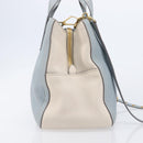 Miu Miu Hand Bag Leather 2way Light Blue Gold Auth 167870A-7