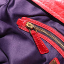 Miu Miu Hand Bag Leather 2way Red Gold Auth 167871M-27