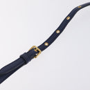 Miu Miu Matelasse Shoulder Bag Leather Blue Gold Auth 167872A-11