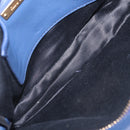 Miu Miu Matelasse Shoulder Bag Leather Blue Gold Auth 167872A-11