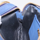Miu Miu Matelasse Shoulder Bag Leather Blue Gold Auth 167872A-23