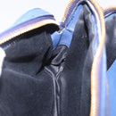 Miu Miu Matelasse Shoulder Bag Leather Blue Gold Auth 167872A-25